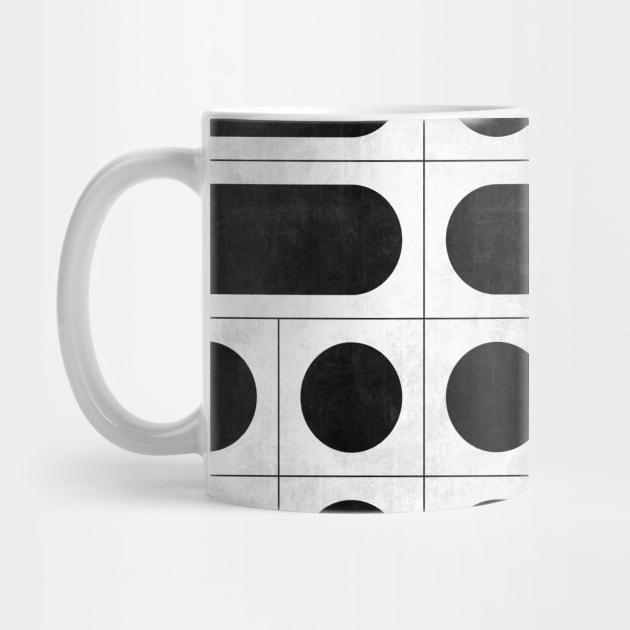 Mid-Century Modern Pattern No.13 - Black and White Concrete by ZoltanRatko